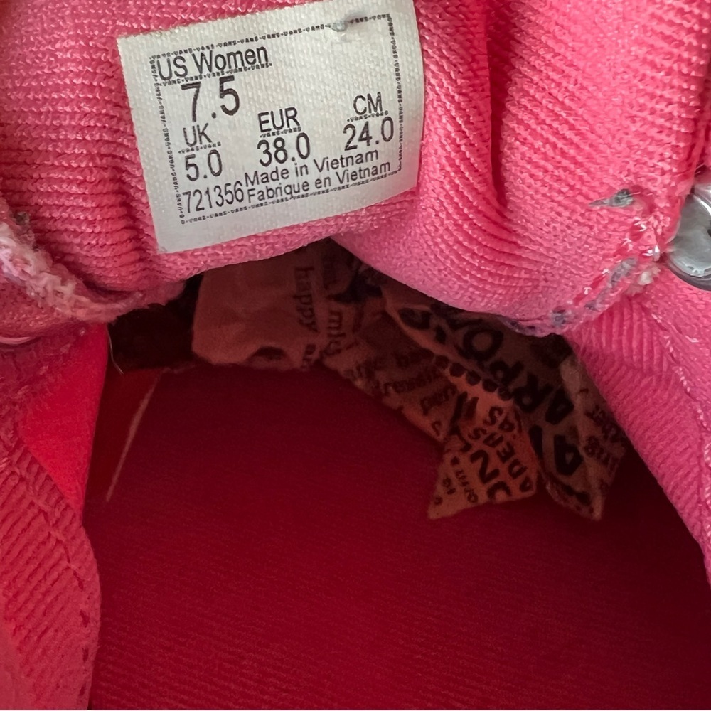 Vans pink canvas lace up sneakers - Picture 8 of 8